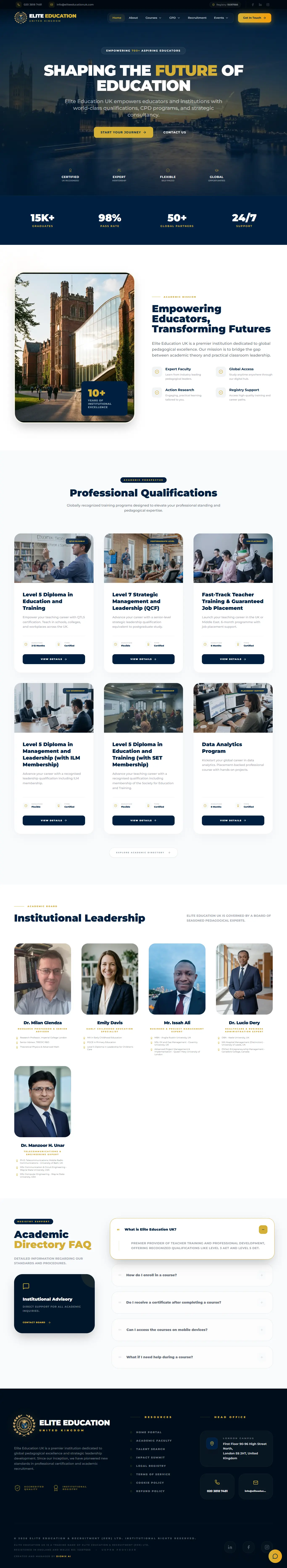 Elite Education UK — full page