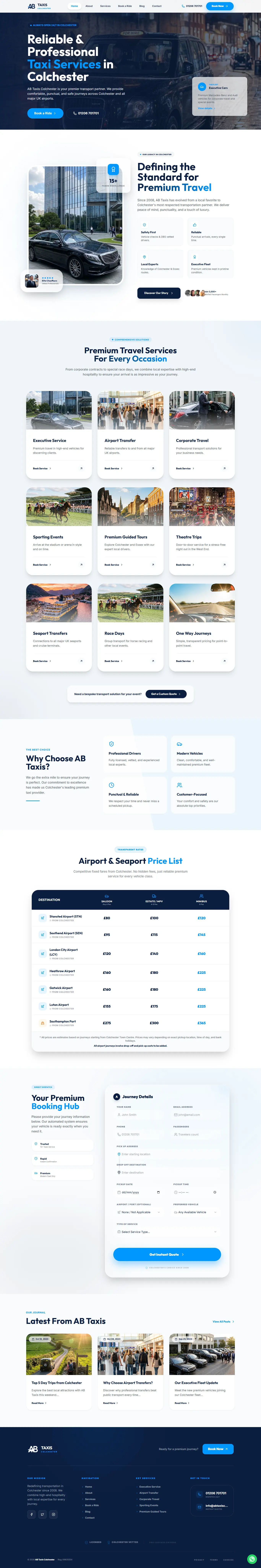 AB Taxis Colchester — full page