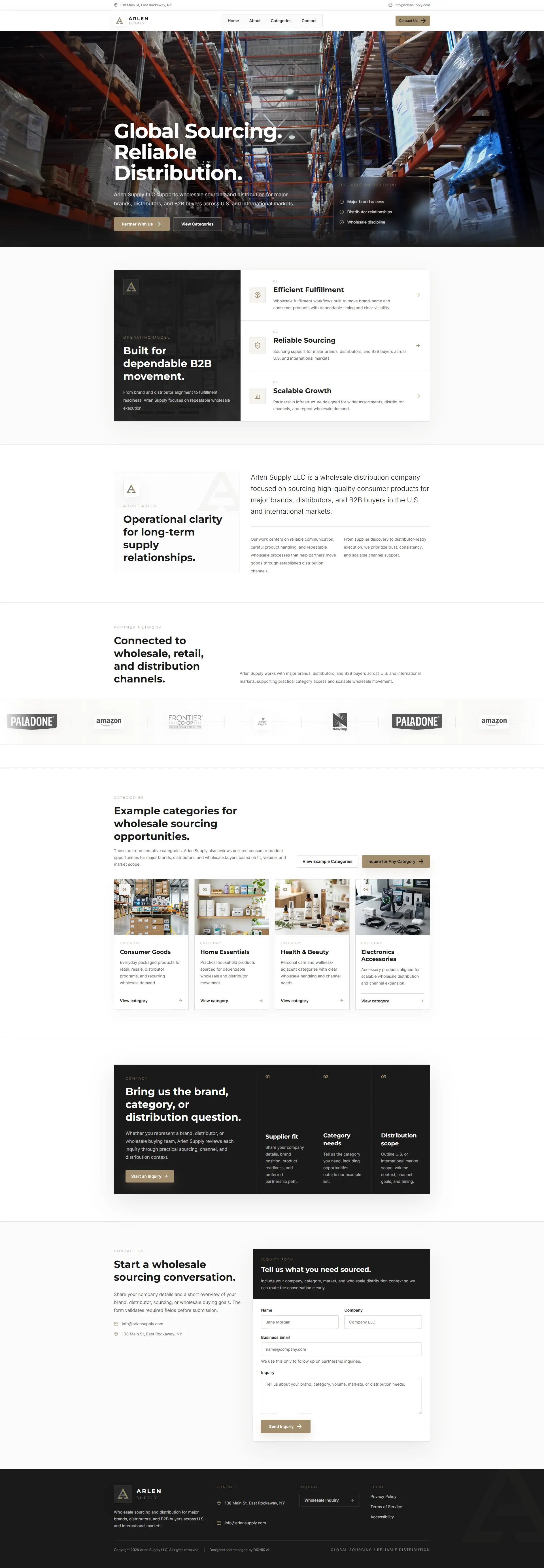 Arlen Supply full page