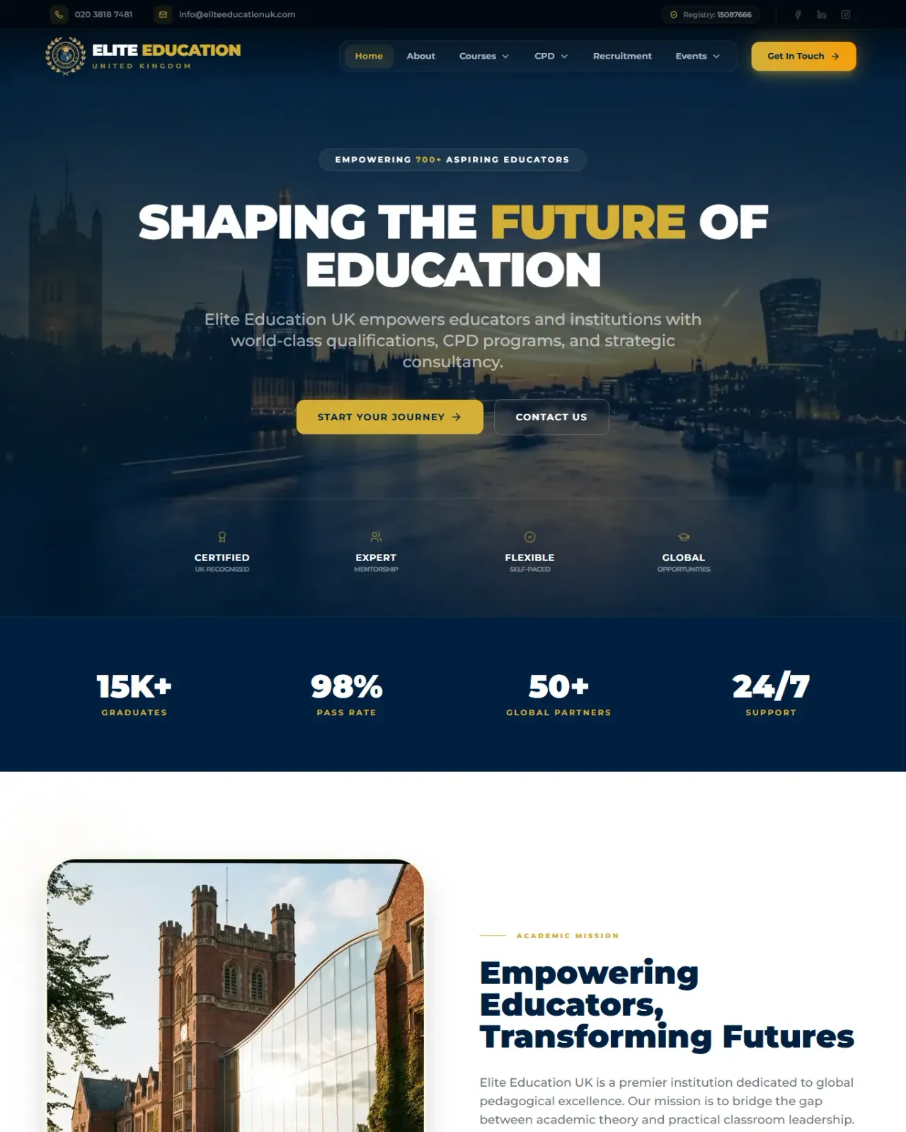 Elite Education UK project preview