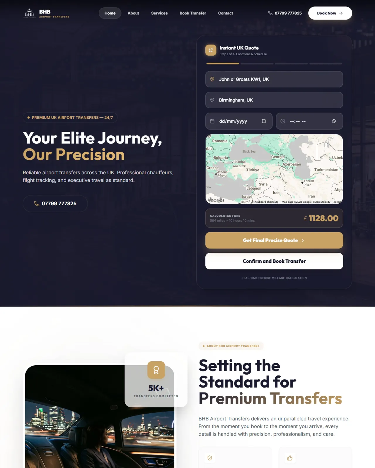 BHB Airport Transfers project preview
