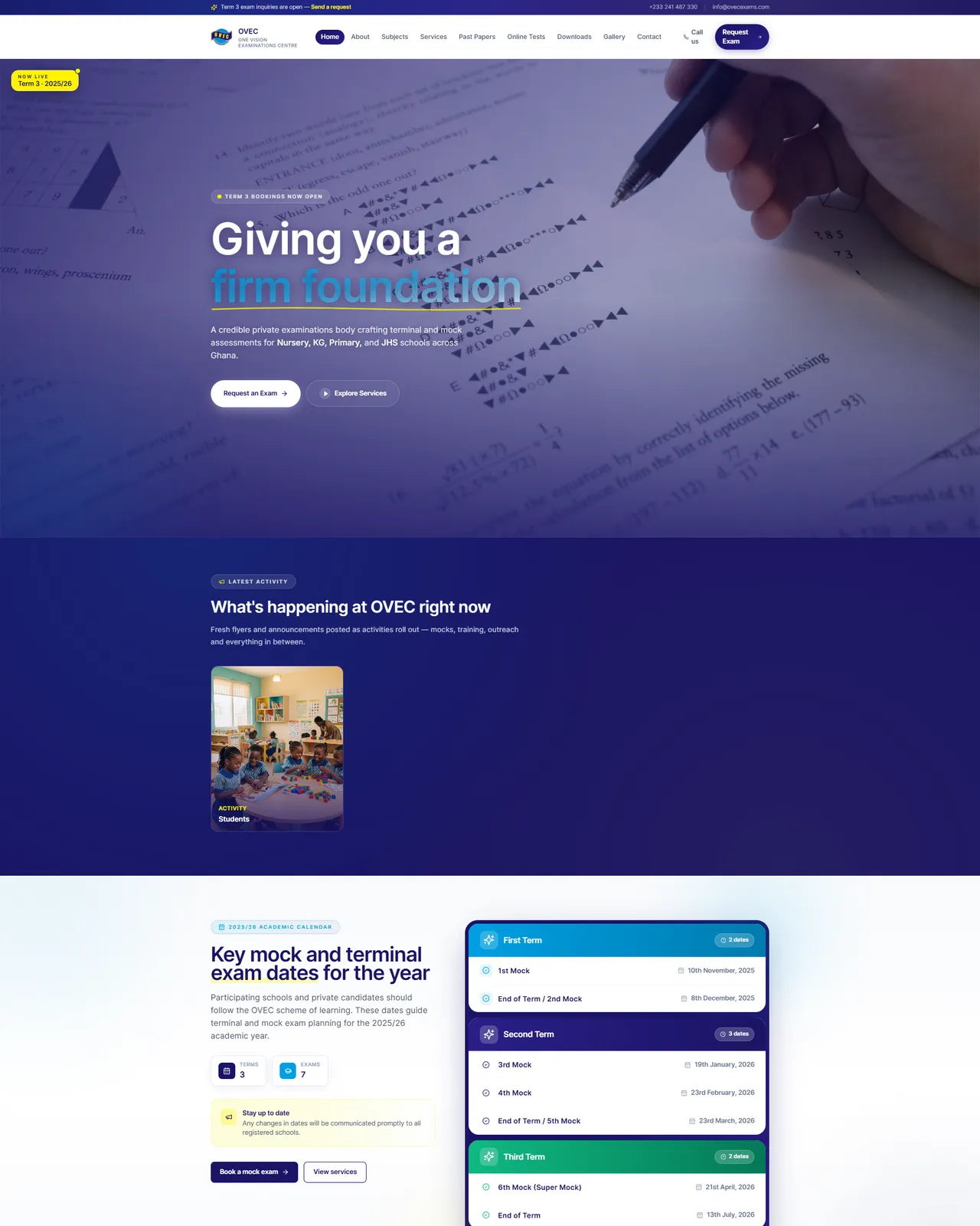 OVEC Exams project preview